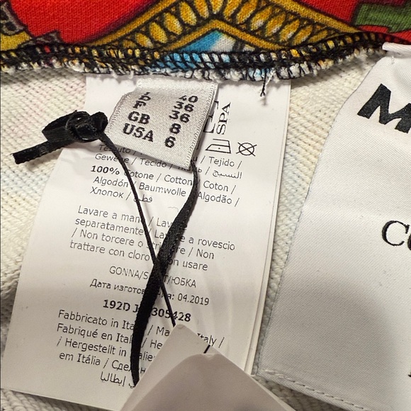 Moschino Black and Gold Graphic Mini Skirt - Picture 4 of 5